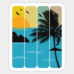 Sunset Beach Vintage Sticker